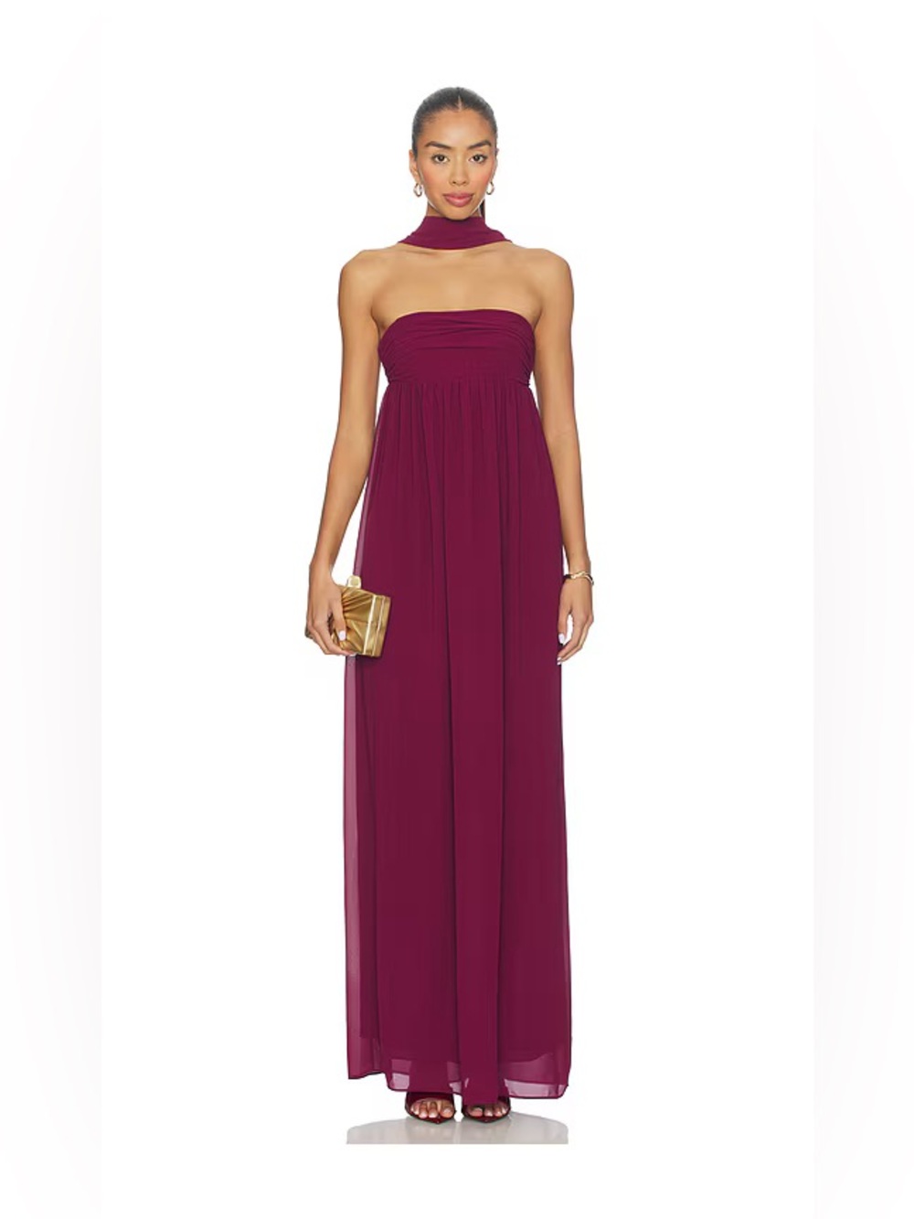 Lovers + Friends Soleil Gown in Wine